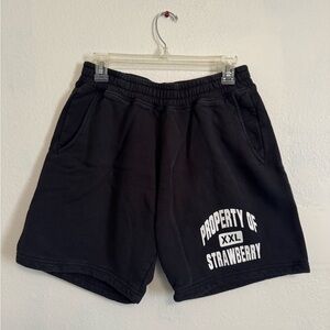 Black Athletic Shorts with Elastic Waistband